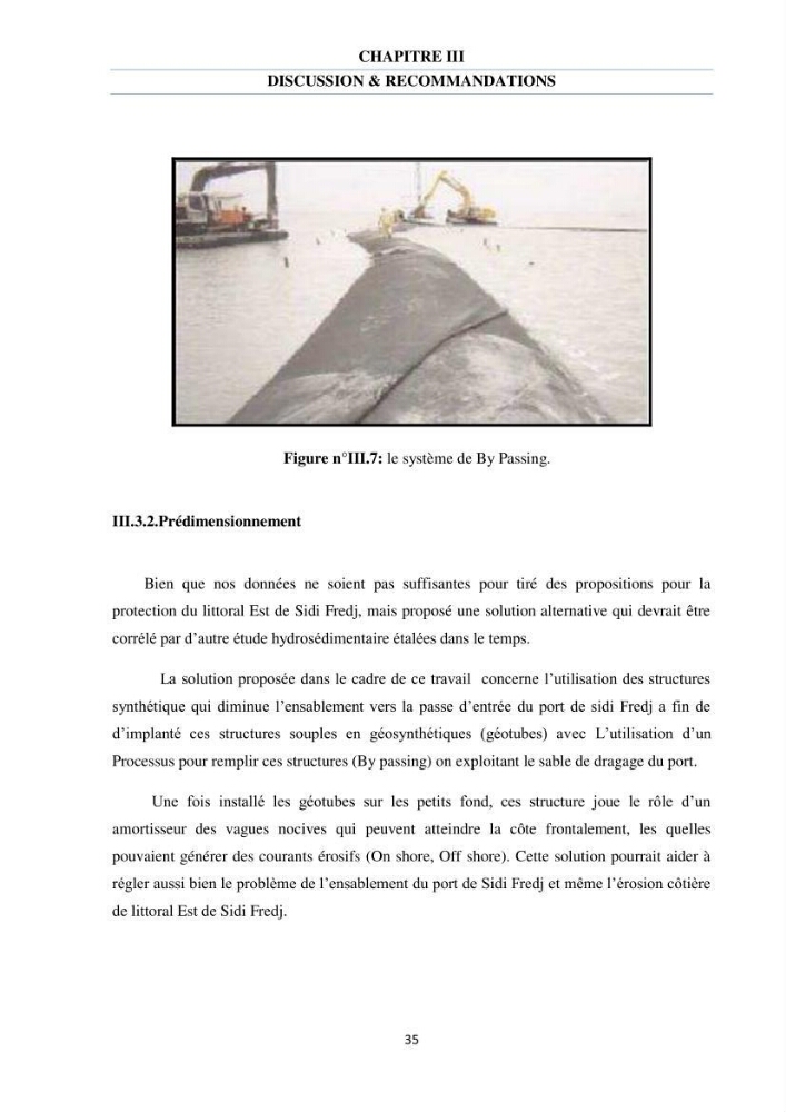 Etude des courants côtiers observés sur les petits fonds de la plage de Sidi Fredj