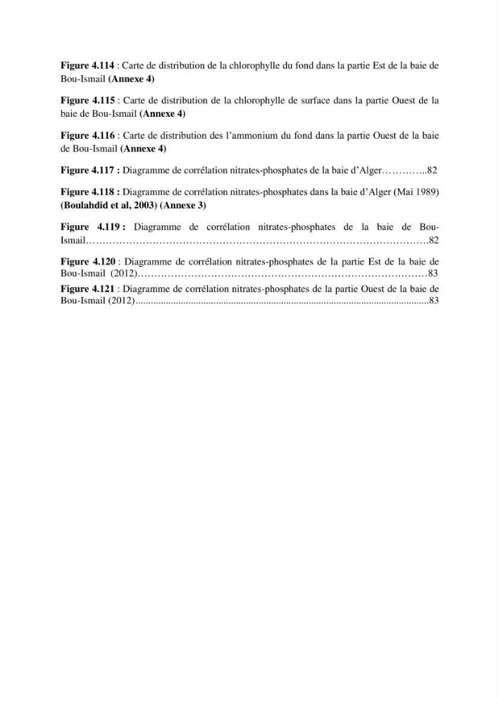 Suivi des paramètres physico-chimiques et des sels nutritifs dans les eaux de l\'Algérois