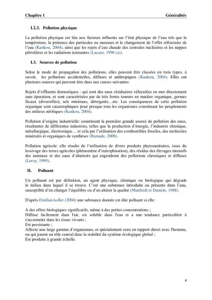 Suivi des paramètres physico-chimiques et des sels nutritifs dans les eaux de l\'Algérois