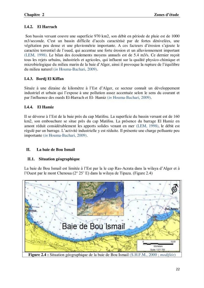 Suivi des paramètres physico-chimiques et des sels nutritifs dans les eaux de l\'Algérois