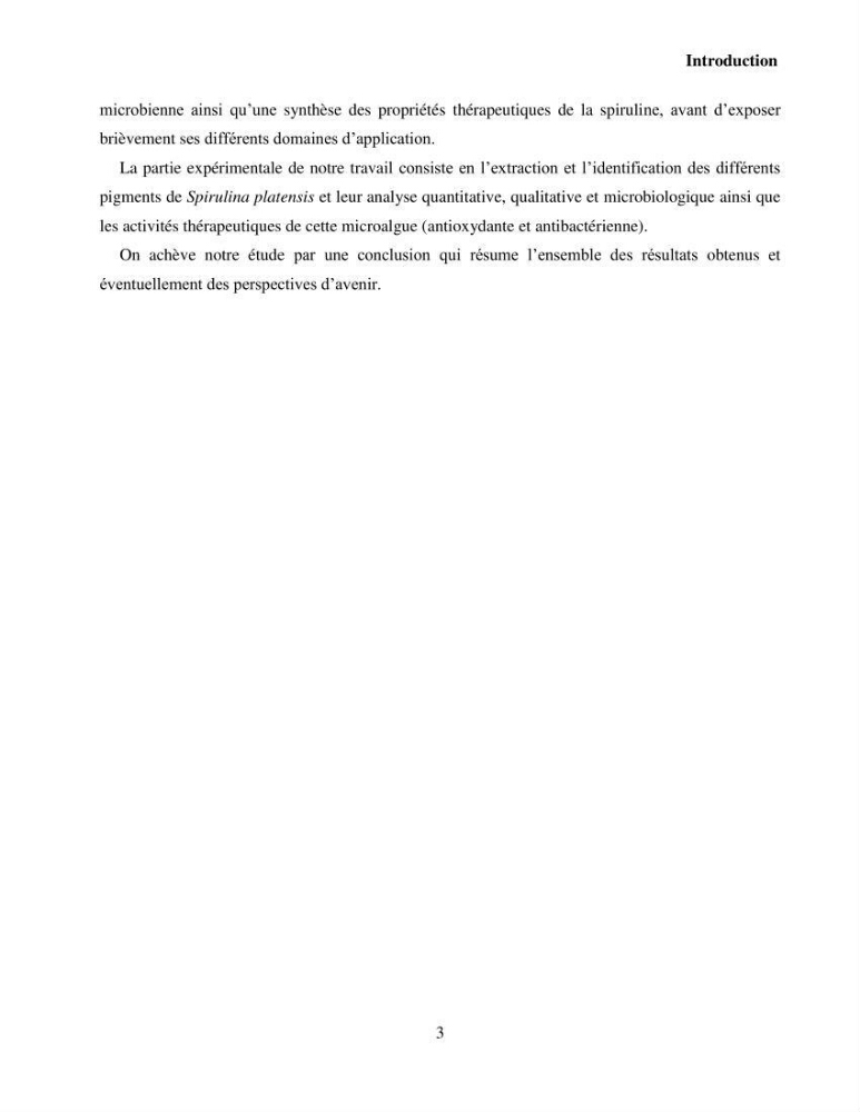 Extraction et identification des pigments de micro-algues à usage alimentaire et pharmaceutique