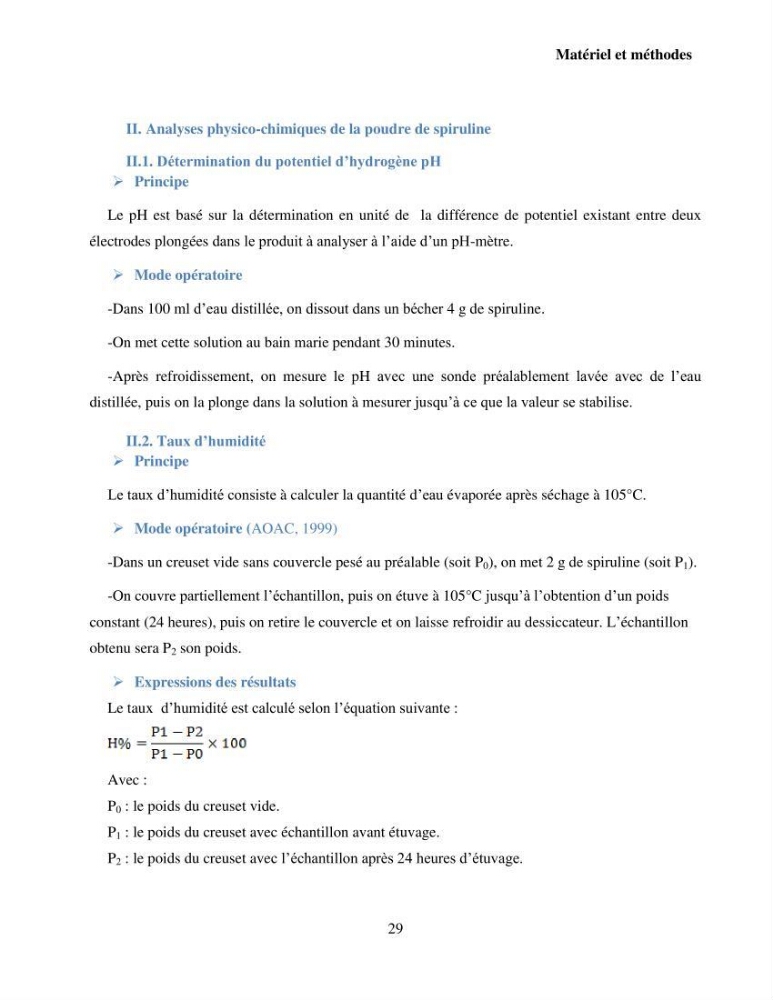 Extraction et identification des pigments de micro-algues à usage alimentaire et pharmaceutique