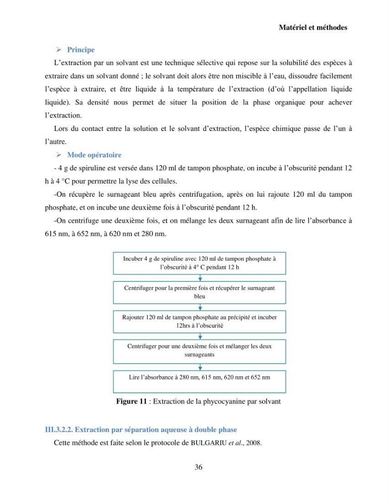 Extraction et identification des pigments de micro-algues à usage alimentaire et pharmaceutique