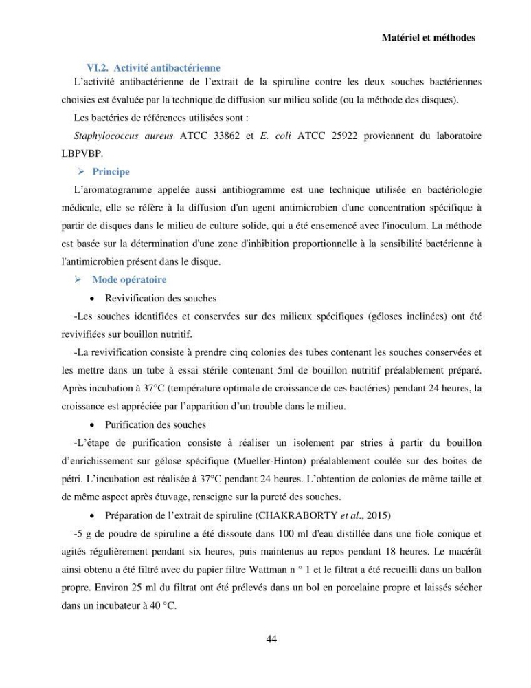 Extraction et identification des pigments de micro-algues à usage alimentaire et pharmaceutique