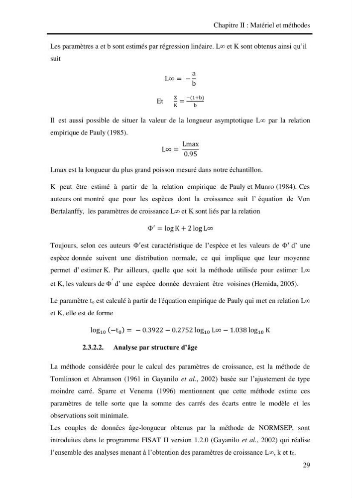Effet des engins de pêche sur la qualité organoleptique et hygiénique de l\'allache Sardeinella aurita Valenciennes,1847 de la région centre de la côte Algérienne