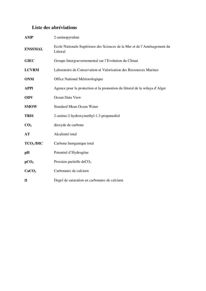 Etude de l\'acidification et de l\'oxygénation de la côte Algerienne