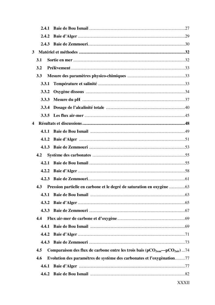 Etude de l\'acidification et de l\'oxygénation de la côte Algerienne