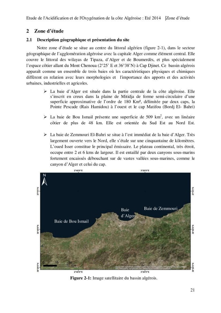 Etude de l\'acidification et de l\'oxygénation de la côte Algerienne