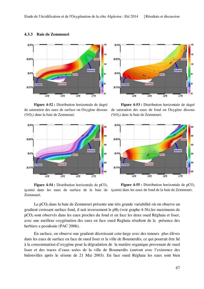 Etude de l\'acidification et de l\'oxygénation de la côte Algerienne
