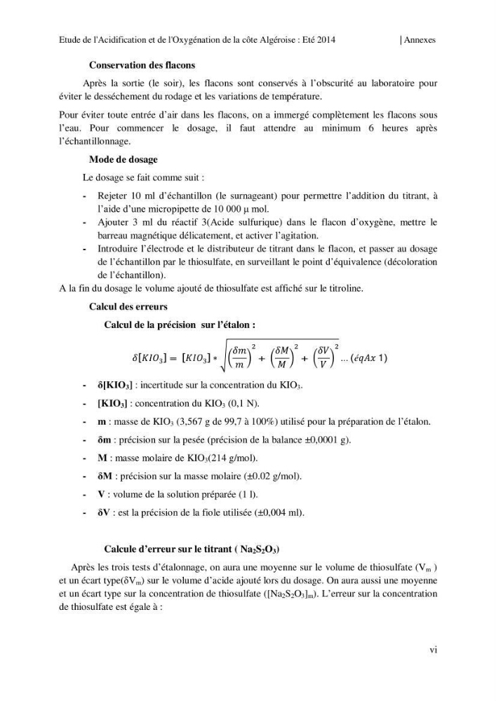 Etude de l\'acidification et de l\'oxygénation de la côte Algerienne
