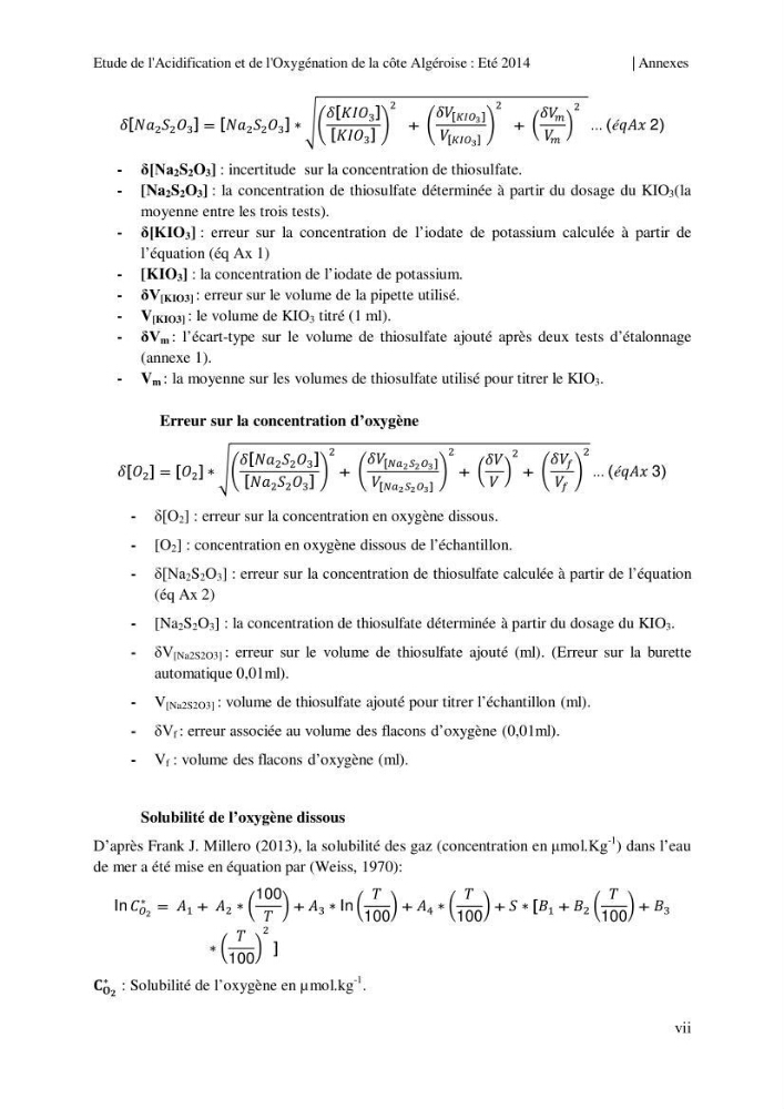 Etude de l\'acidification et de l\'oxygénation de la côte Algerienne
