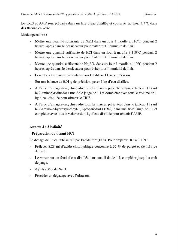 Etude de l\'acidification et de l\'oxygénation de la côte Algerienne