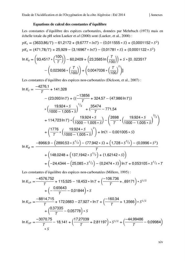 Etude de l\'acidification et de l\'oxygénation de la côte Algerienne