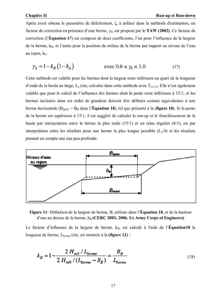 Etat de l\'art sur les différentes méthodes d\'étude du Run-up et Run-Down des vagues à la côte