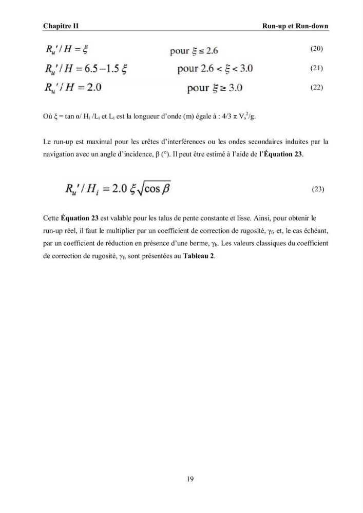Etat de l\'art sur les différentes méthodes d\'étude du Run-up et Run-Down des vagues à la côte