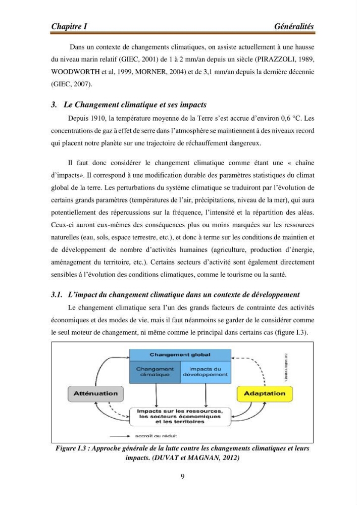 l\'évaluation des impacts des changement climatiques et de activités anthropiques sur l\'évaluation de la partie du golfe bejaia: