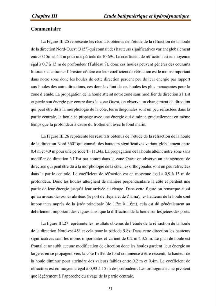 l\'évaluation des impacts des changement climatiques et de activités anthropiques sur l\'évaluation de la partie du golfe bejaia: