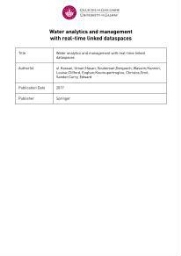 Water analytics and management with real-time linked dataspaces