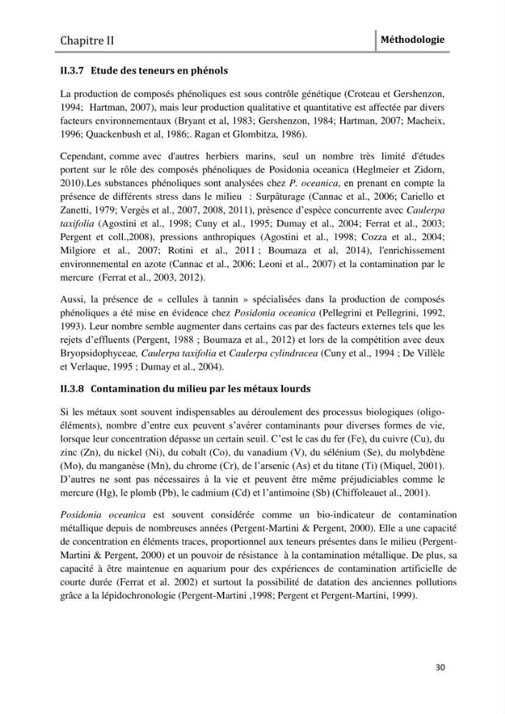 Analyse comparée des paramètres de vitalité de l\'herbier à Posidonia oceanica (L) Delile de la côte algérienne