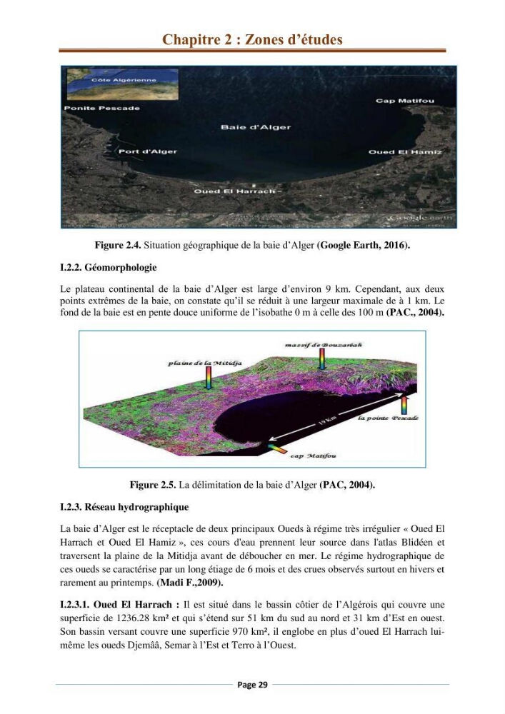 Suivi des paramètres physico-chimiques et des sels nutritifs dans la côte Algéroise