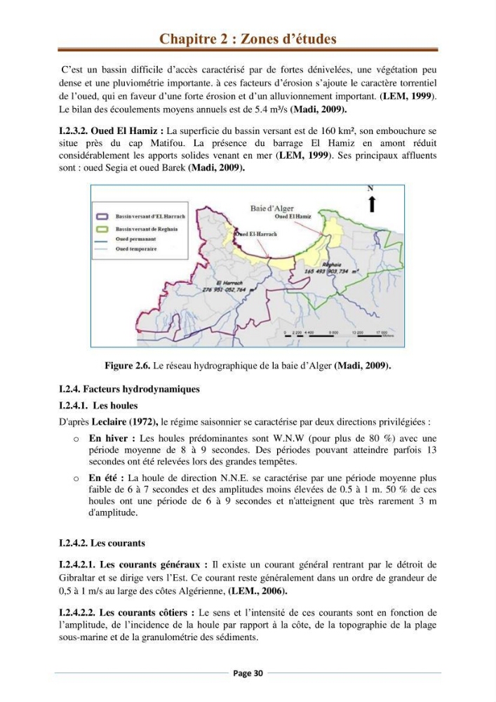 Suivi des paramètres physico-chimiques et des sels nutritifs dans la côte Algéroise