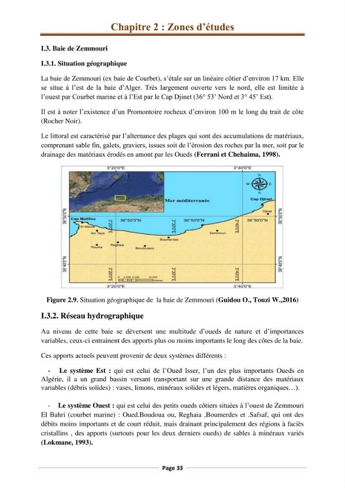 Suivi des paramètres physico-chimiques et des sels nutritifs dans la côte Algéroise