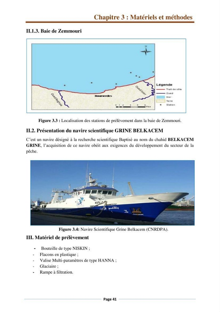 Suivi des paramètres physico-chimiques et des sels nutritifs dans la côte Algéroise