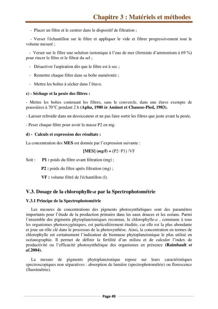 Suivi des paramètres physico-chimiques et des sels nutritifs dans la côte Algéroise
