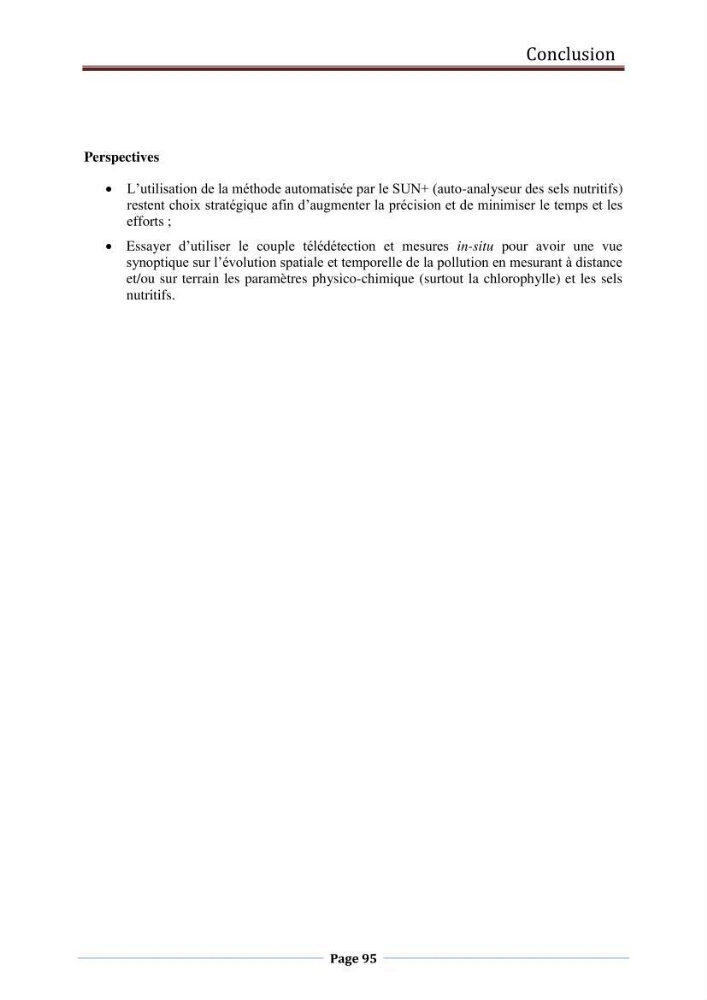 Suivi des paramètres physico-chimiques et des sels nutritifs dans la côte Algéroise