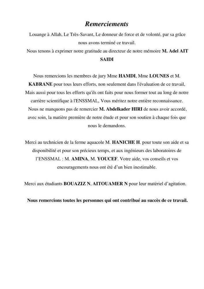 Production de la spiruline (Arthrospira platensis) avec divers milieux de culture