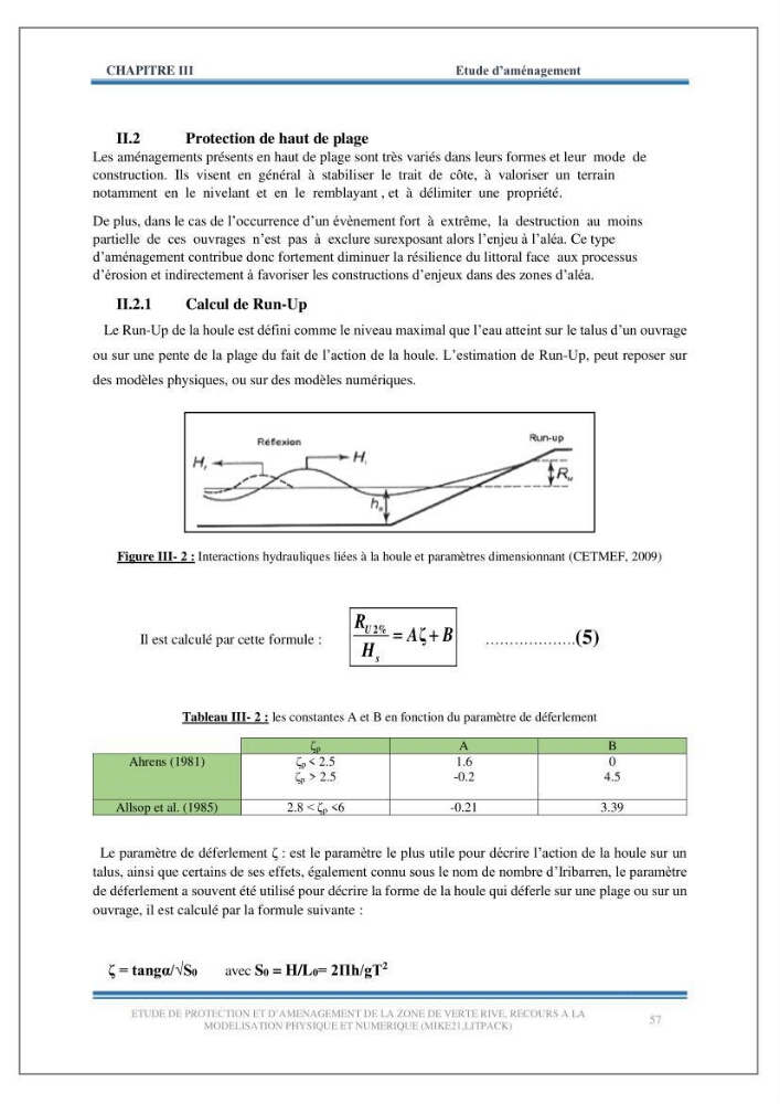 Etude de protection et d\'aménagement de la zone de Verte Rive-Bordj El Kiffan: