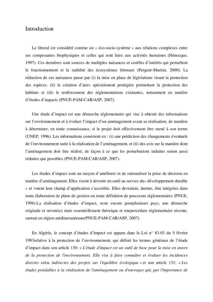 Contribution à la cartographie des habitas marins dans le cadre d\'une étude d\'impact