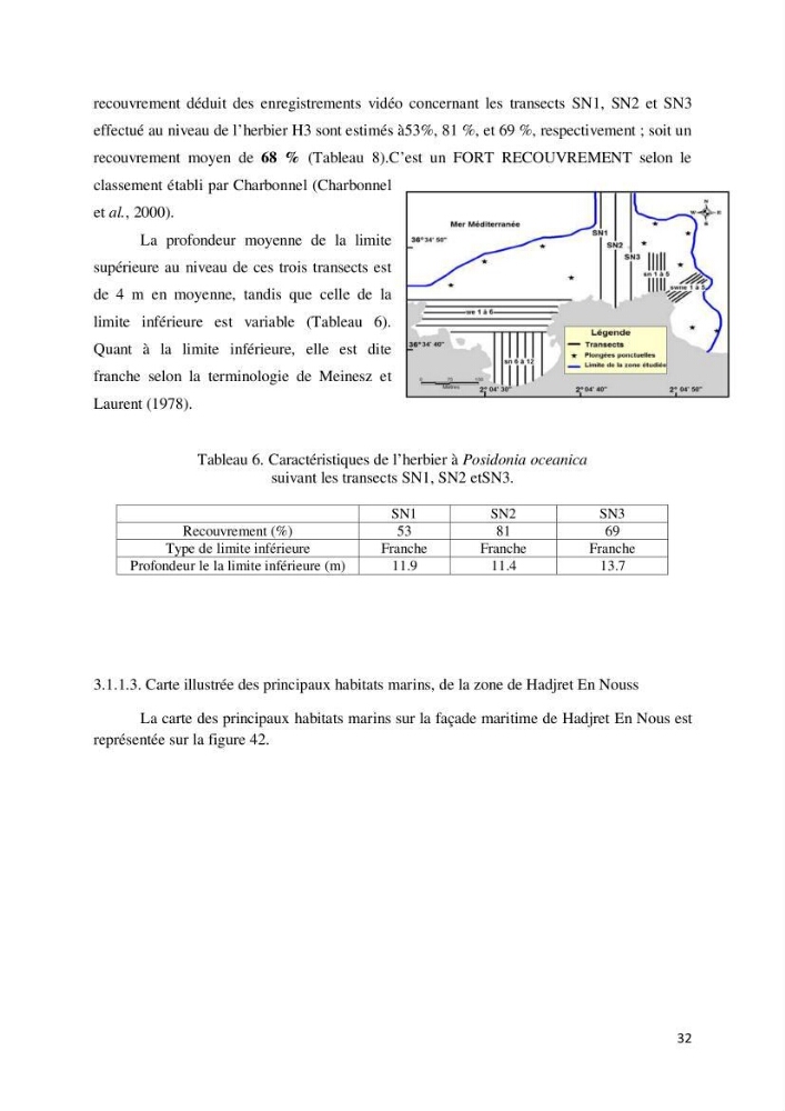 Contribution à la cartographie des habitas marins dans le cadre d\'une étude d\'impact