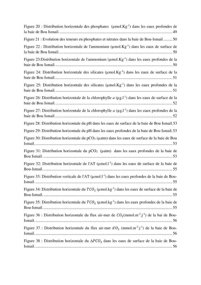 Etude de l\'eutrophisation et du système des carbonates dans la baie de Bou-Ismail en printemps 2015