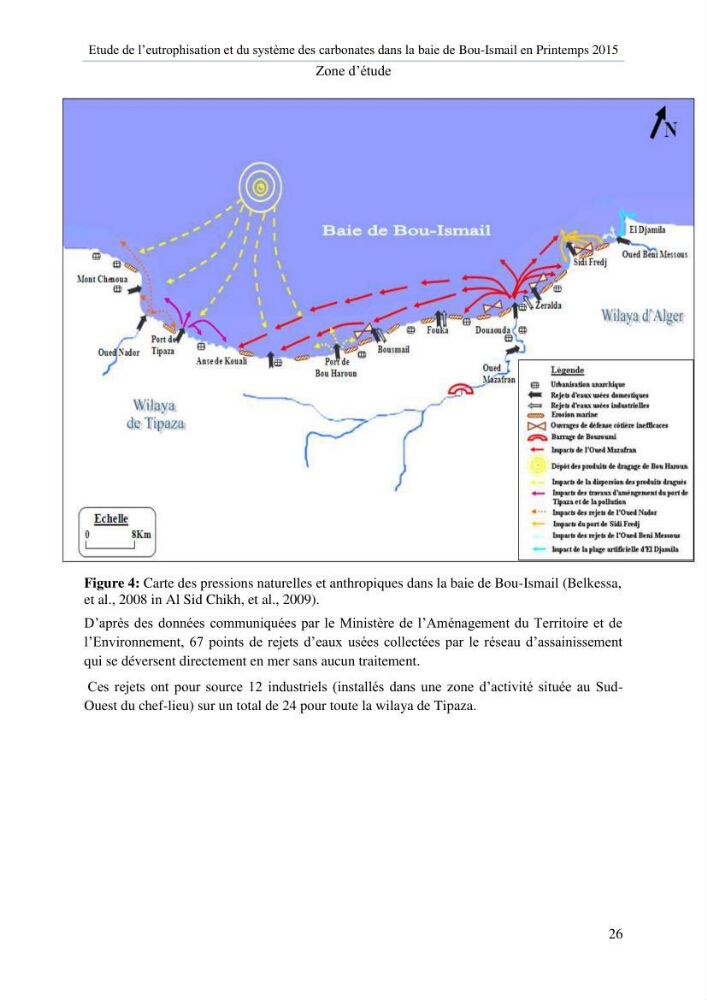Etude de l\'eutrophisation et du système des carbonates dans la baie de Bou-Ismail en printemps 2015