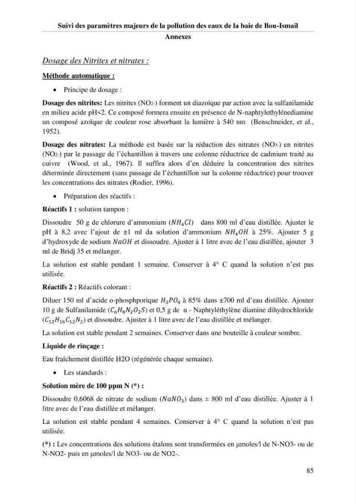 Etude de l\'eutrophisation et du système des carbonates dans la baie de Bou-Ismail en printemps 2015