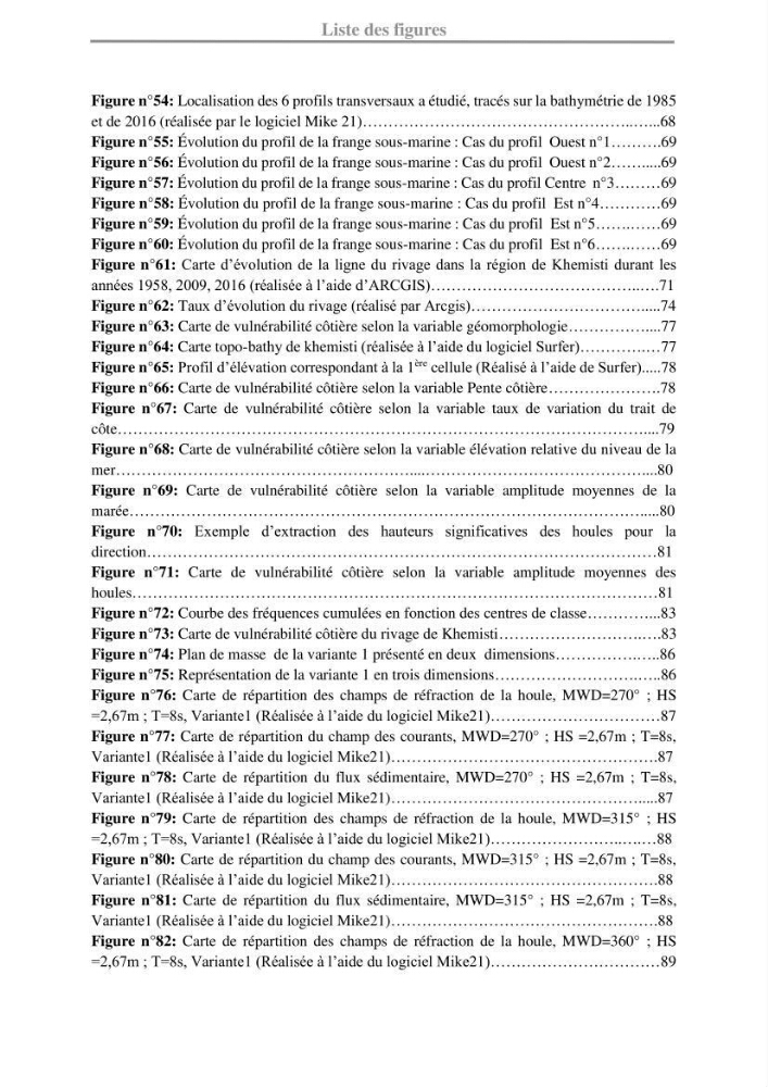 Etude hydrosédimentaire du rivage de Khemisti