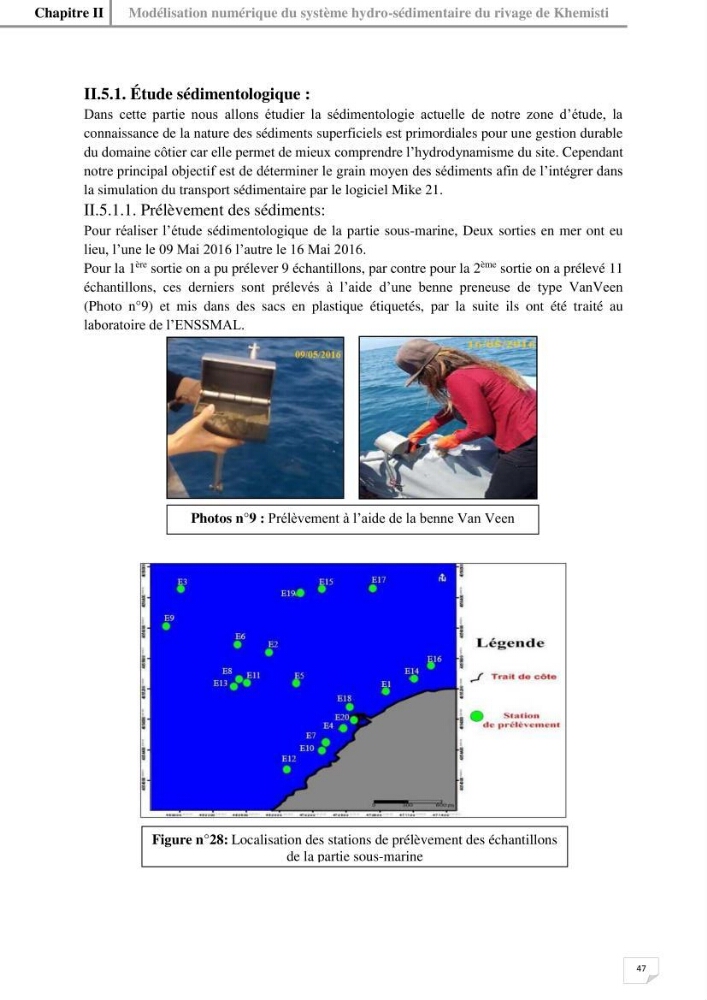 Etude hydrosédimentaire du rivage de Khemisti
