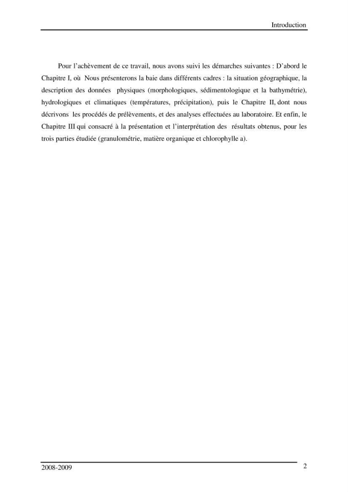 Etude des impacts anthropiques sur le littoral de la baie d\'El Djamila