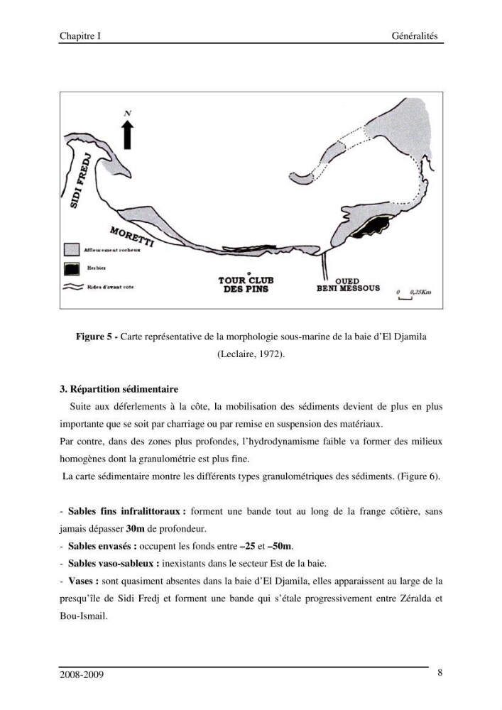 Etude des impacts anthropiques sur le littoral de la baie d\'El Djamila