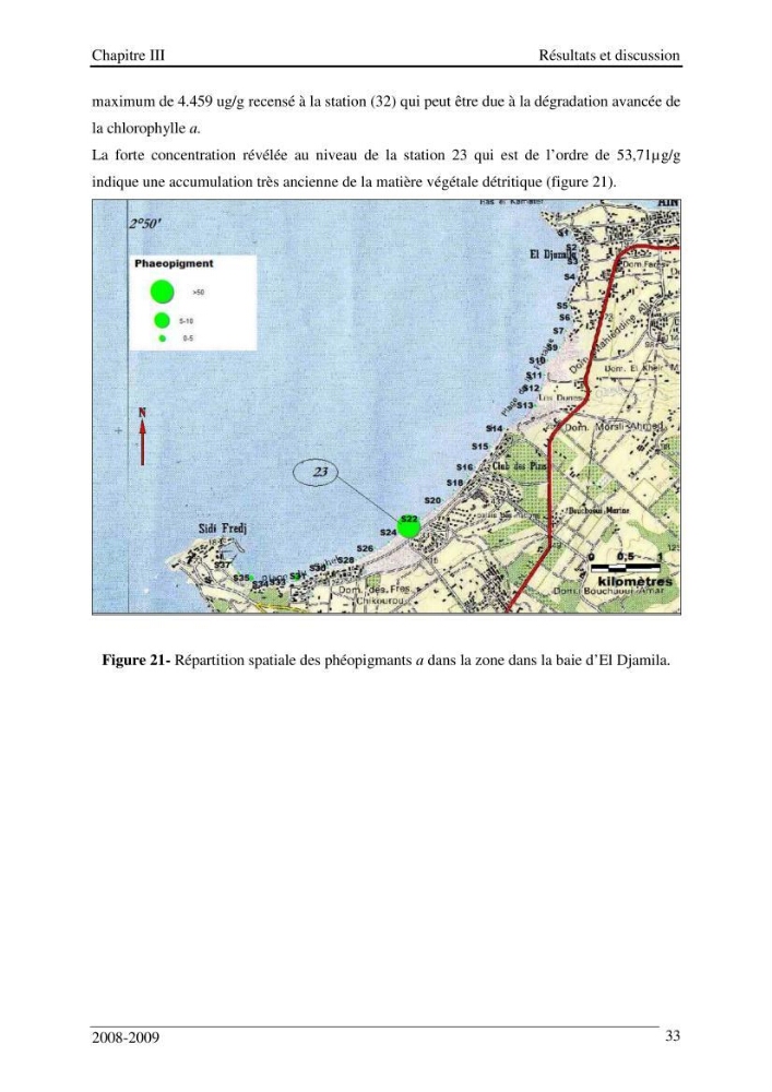 Etude des impacts anthropiques sur le littoral de la baie d\'El Djamila