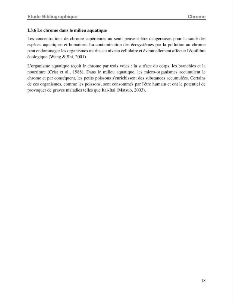 Etude de la fixation du chrome hexavalent sur une argile minérale: