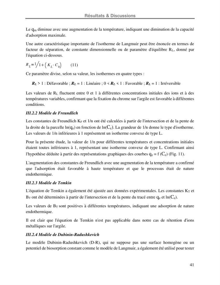 Etude de la fixation du chrome hexavalent sur une argile minérale:
