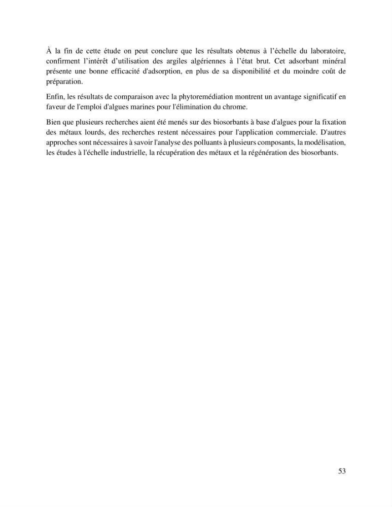 Etude de la fixation du chrome hexavalent sur une argile minérale: