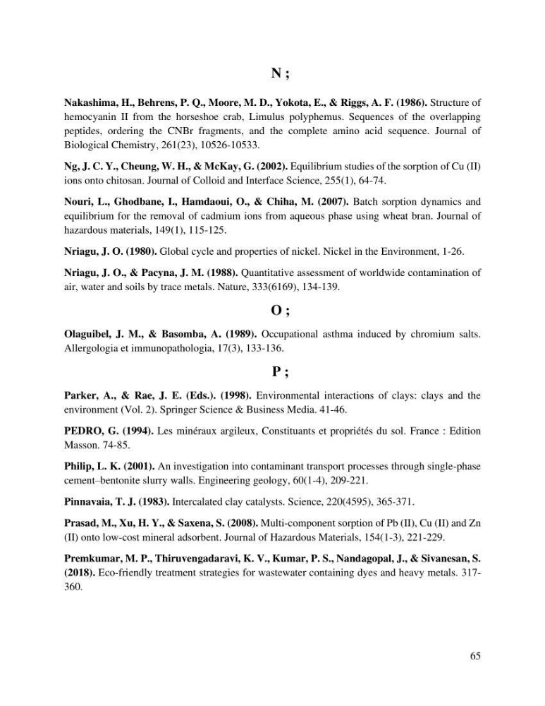 Etude de la fixation du chrome hexavalent sur une argile minérale: