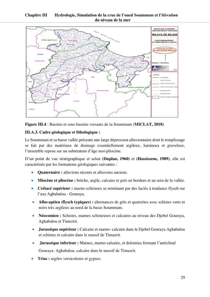 Hydrologie, modélisation hydro-sédimentaire et conception des ouvrages de protection : cas de la baie de Béjaia