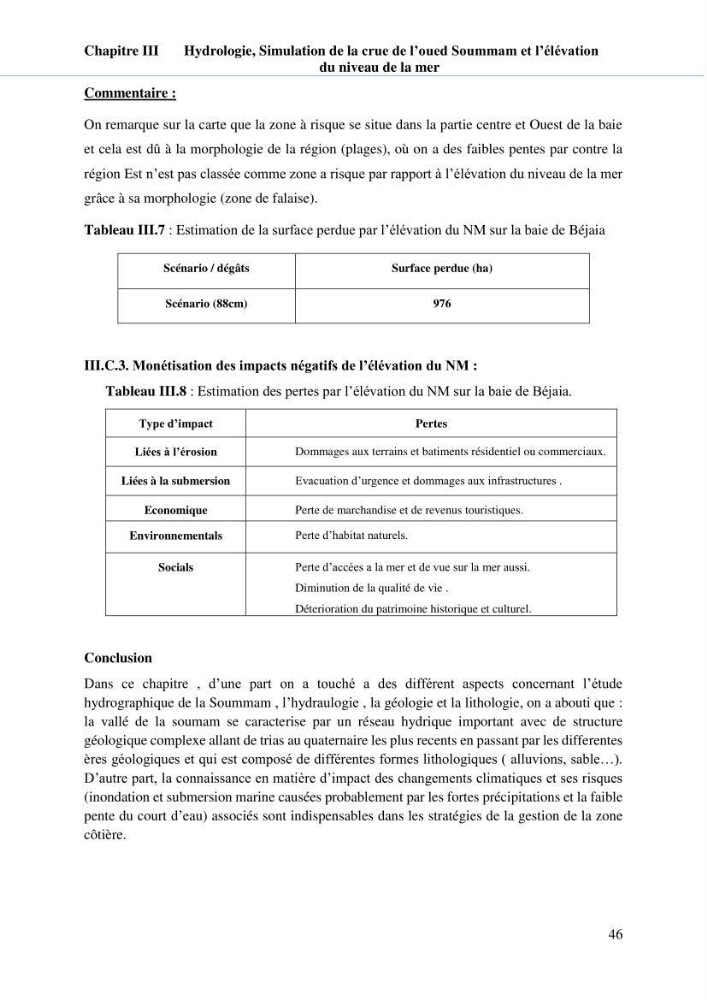 Hydrologie, modélisation hydro-sédimentaire et conception des ouvrages de protection : cas de la baie de Béjaia