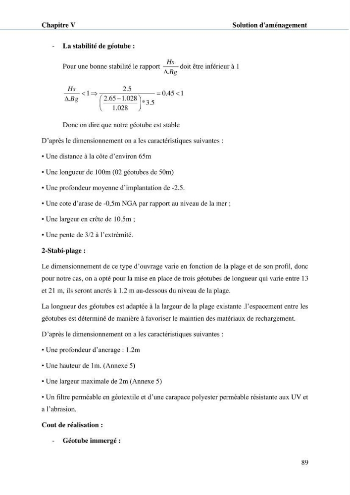 Hydrologie, modélisation hydro-sédimentaire et conception des ouvrages de protection : cas de la baie de Béjaia