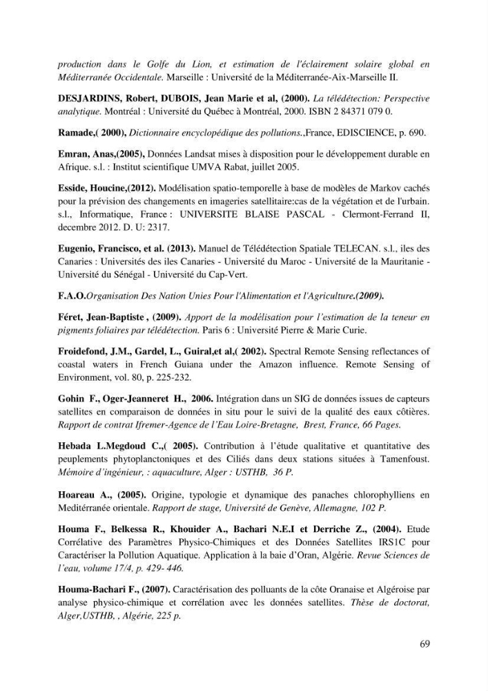 Observer et comprendre la variabilité spatio-temporelle de la qualité des eaux marines à partir de données multi sources : quantification de la biomasse phytoplanctonique.