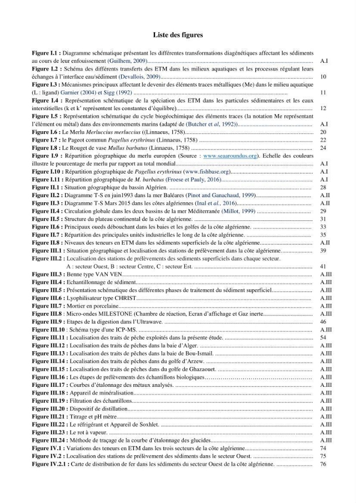 les métaux traces dans les sédiment marins et les espèces démersales de la côte algérienne contribution à l\'évaluation du risque écologique